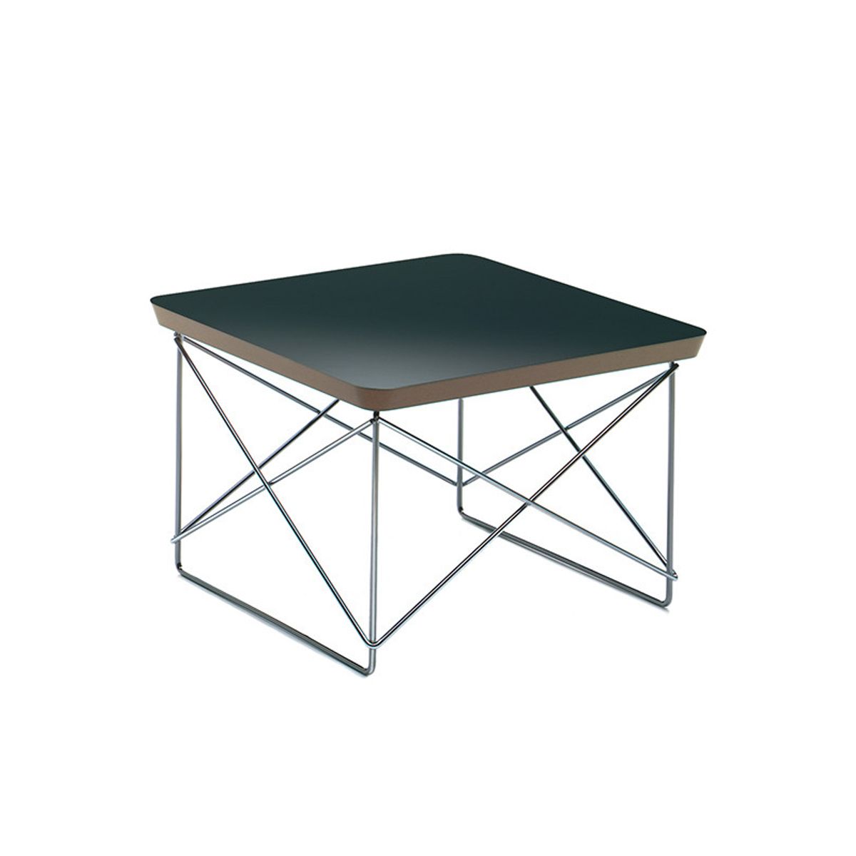 LTR Occasional Table fra Vitra (Sort laminat, Krom stel)