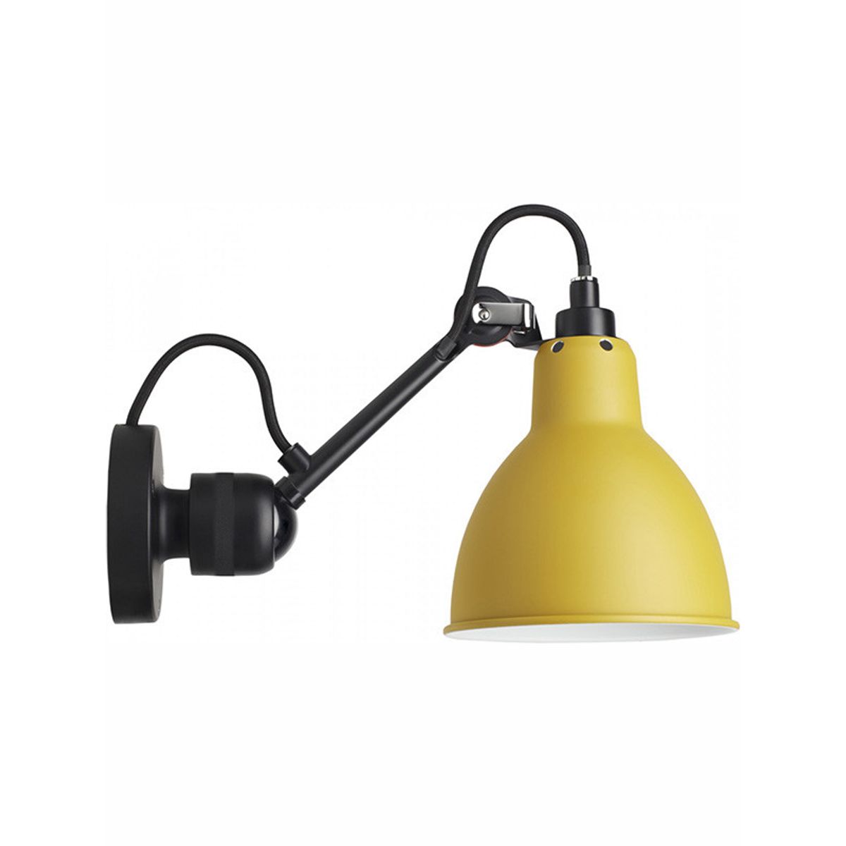 Nr. 304 væglampe fra Lampe Gras (Sort stel, Gul)