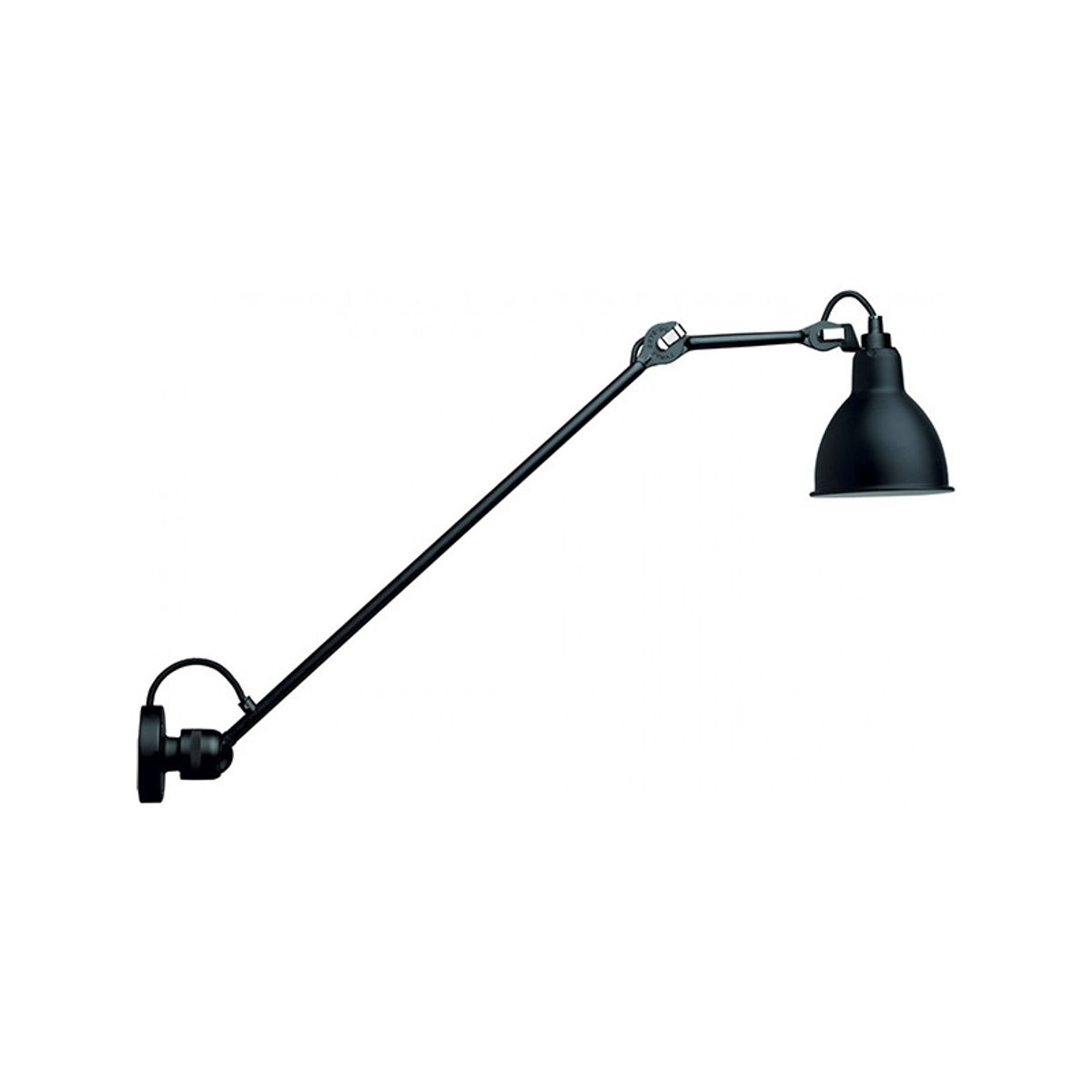 Nr. 304 L60 væglampe fra Lampe Gras (Sort stel, Sort)