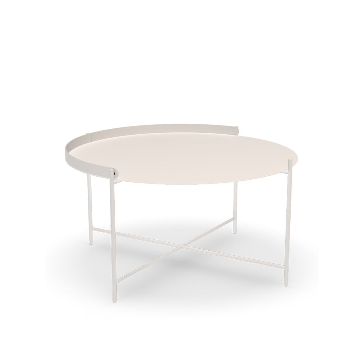 Edge Tray Table, Ø 76 cm fra Houe (Muted White)