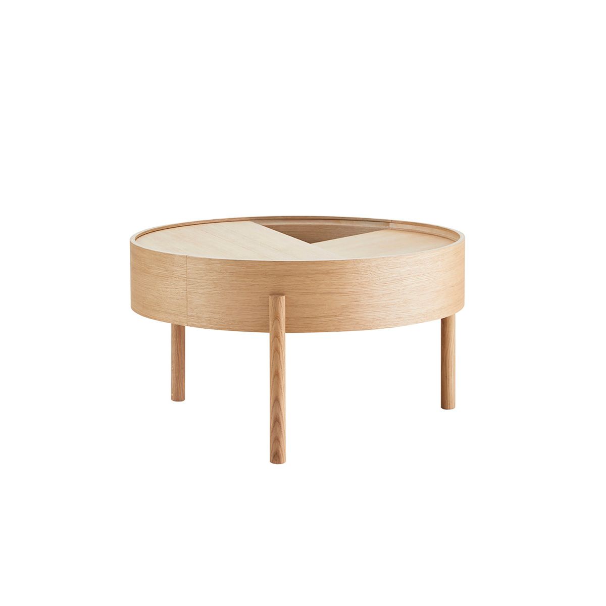 Arc Coffee Table, Ø 66 cm fra Woud (Oiled Oak)