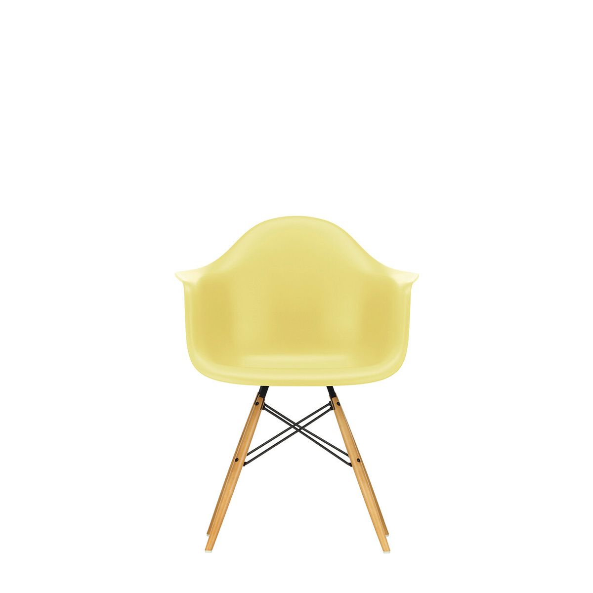 Eames Plastic Armchair DAW, ahorntræ fra Vitra (Citron)