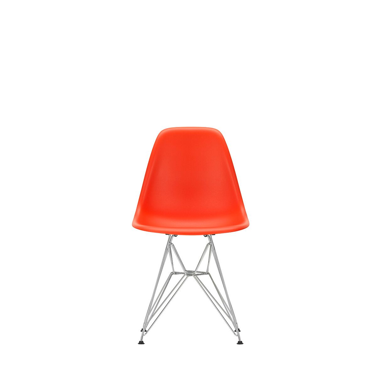 Eames Plastic Side Chair DSR, forkromet fra Vitra (Poppy red)