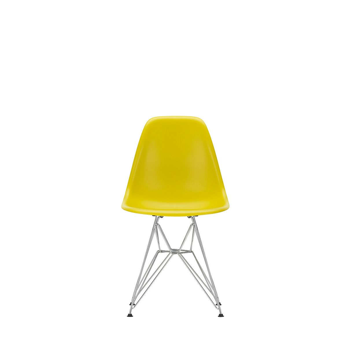 Eames Plastic Side Chair DSR, forkromet fra Vitra (Mustard)