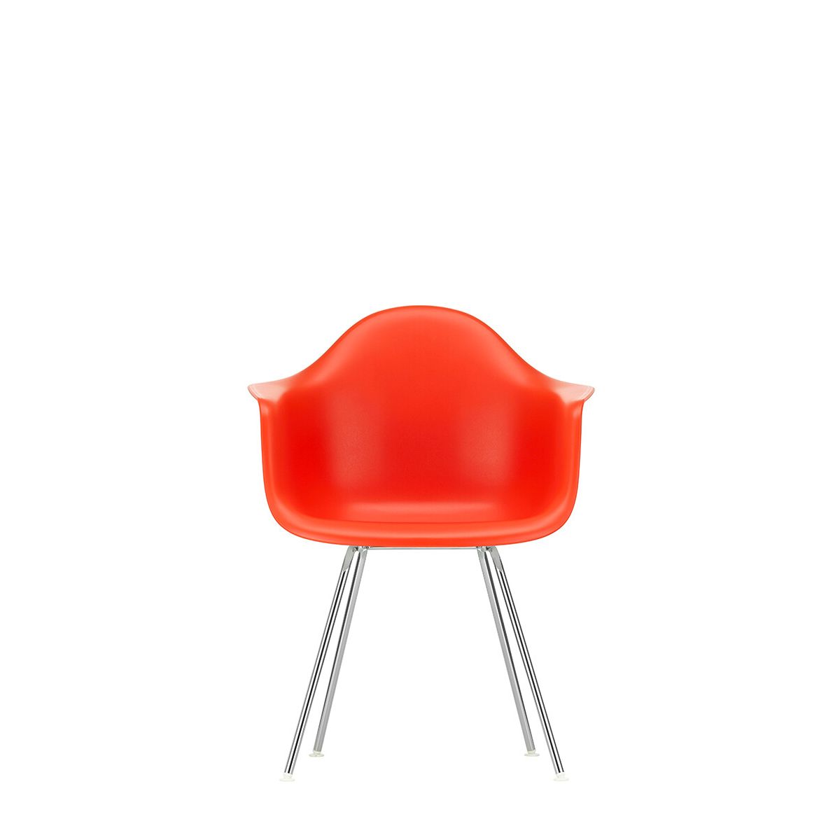 Eames Plastic Armchair DAX, forkromet fra Vitra (Poppy red)