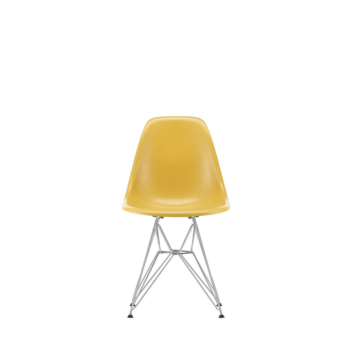 Eames Fiberglass Chair DSR, krom fra Vitra (Eames Ochre Light)