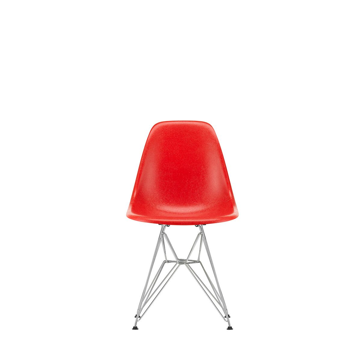 Eames Fiberglass Chair DSR, krom fra Vitra (Eames Red)