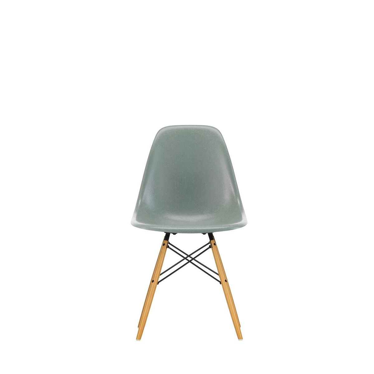 Eames Fiberglass Chair DSW, lys ahorn fra Vitra (Eames Sea Foam Green)