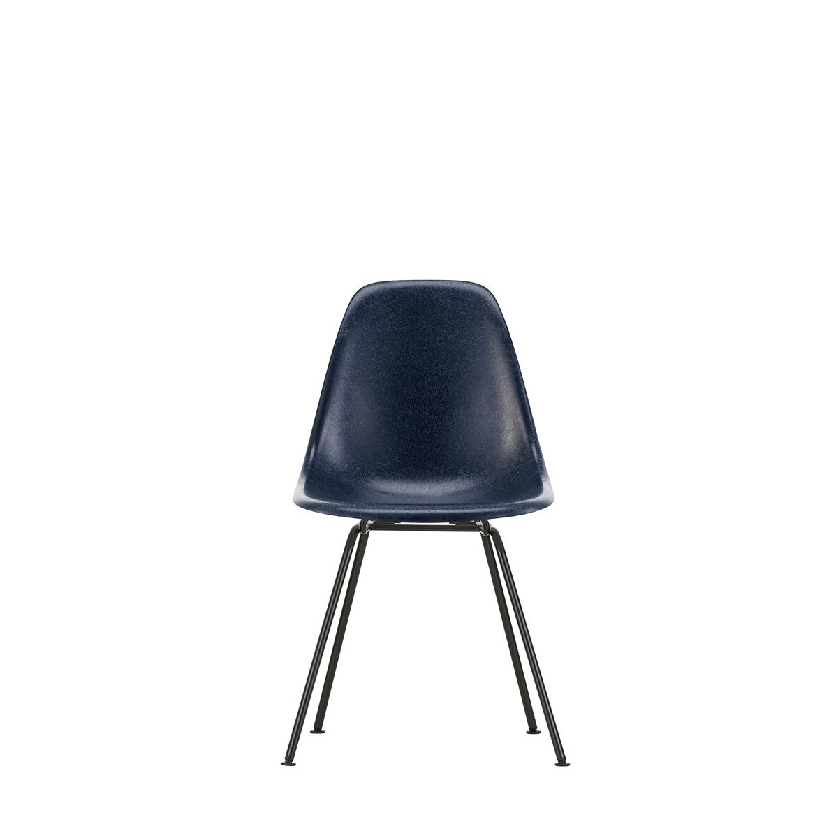 Eames Fiberglass Chair DSX, sortlakeret fra Vitra (Eames Navy Blue)