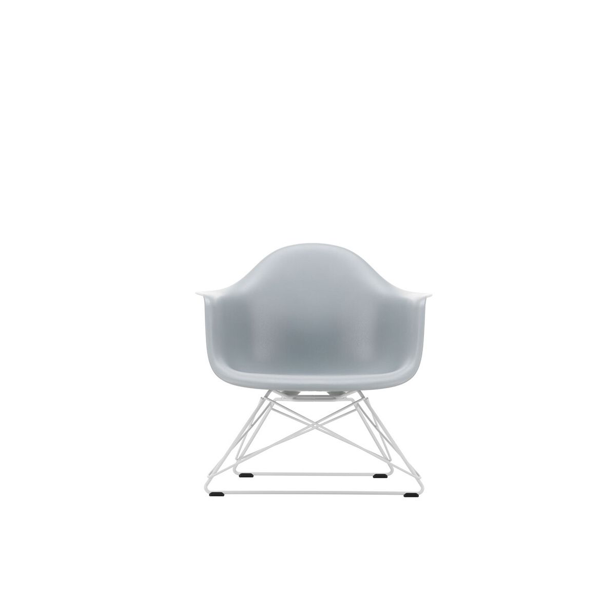 Eames Plastic Armchair LAR, hvidlakeret fra Vitra (Light grey)