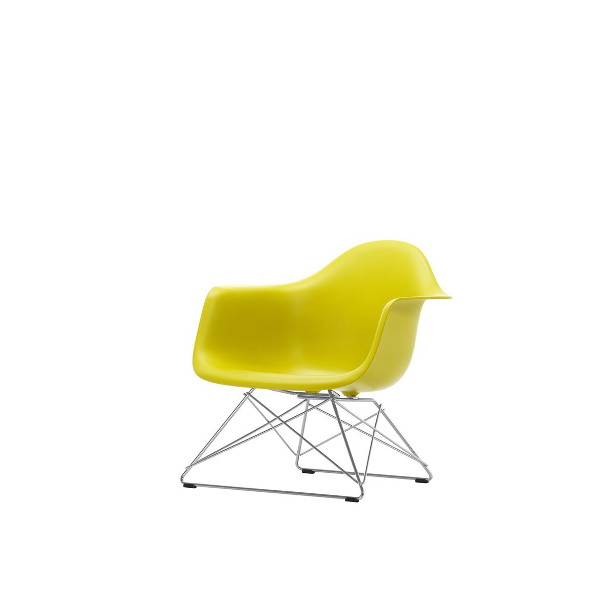 Eames Plastic Armchair LAR, forkromet fra Vitra (Mustard)