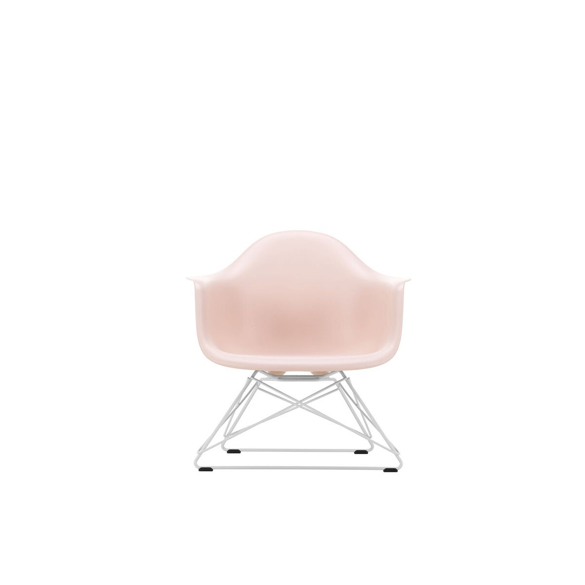 Eames Plastic Armchair LAR, hvidlakeret fra Vitra (Pale Rose)