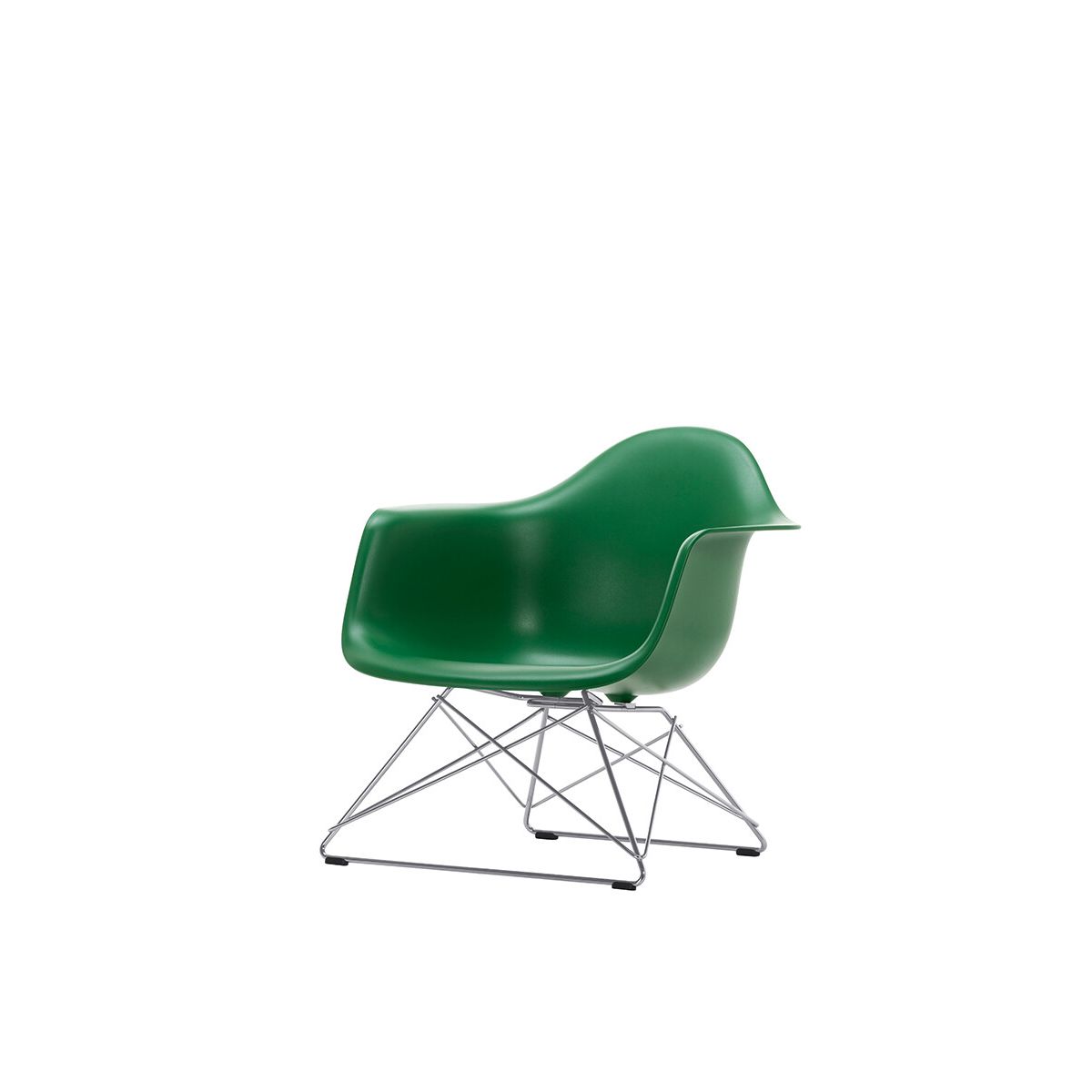 Eames Plastic Armchair LAR, forkromet fra Vitra (Emerald)