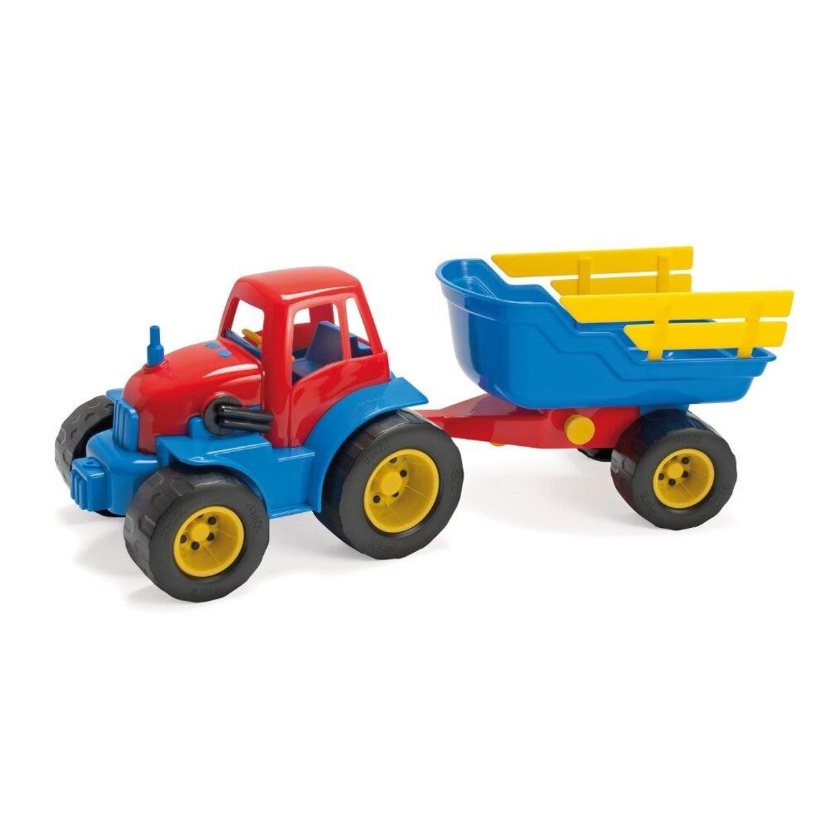 Dantoy traktor m. anhænger - Plast, 42 cm