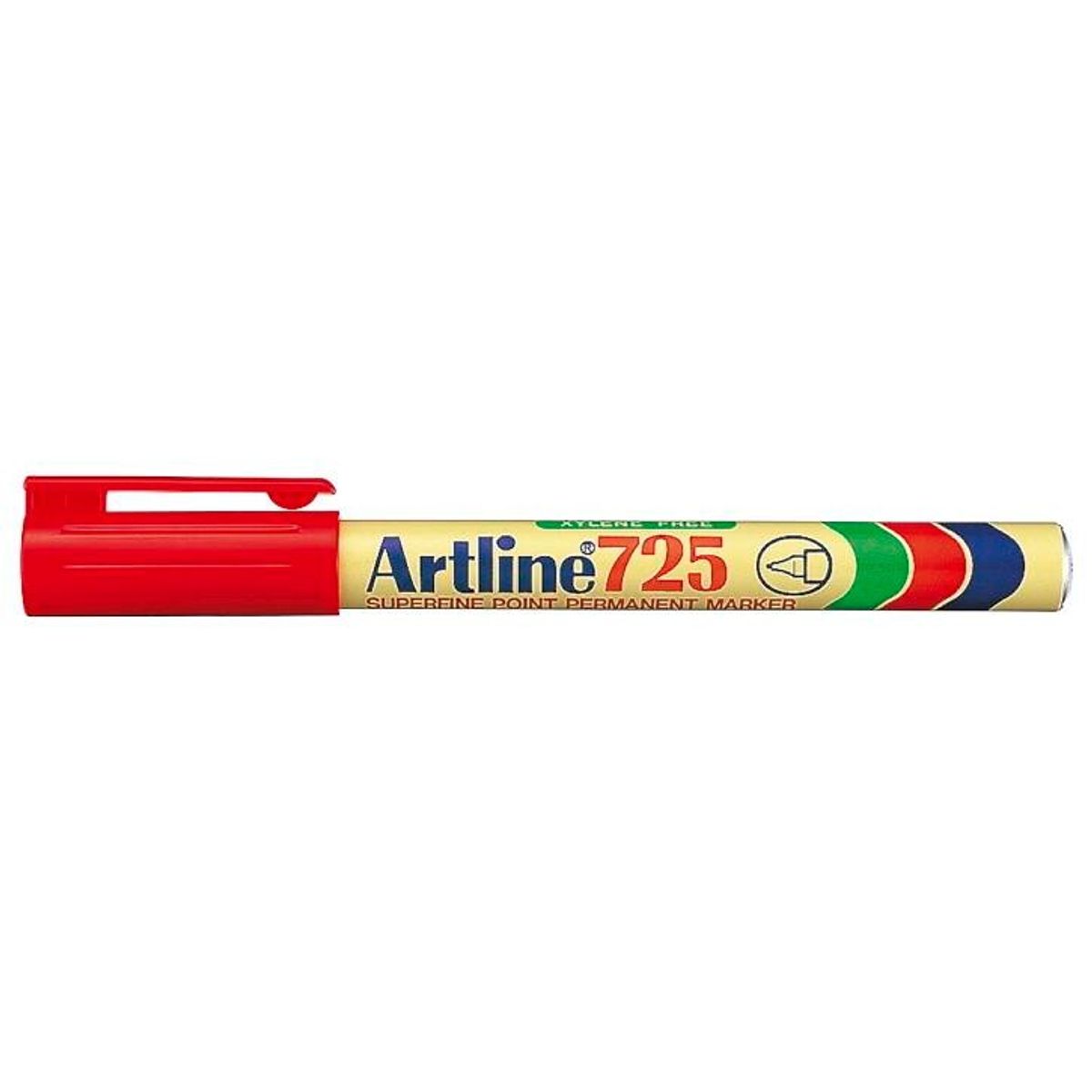 Marker Artline EK725, permanent 0,4mm spids, rød