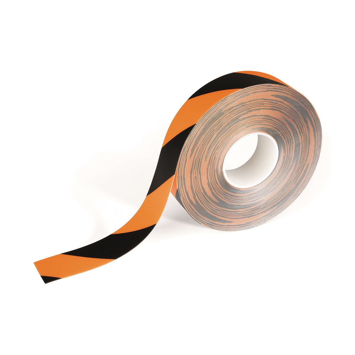 Duraline Advarselstape Strong - Orange/hvid, 30 meter