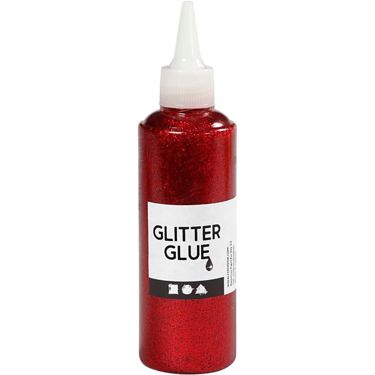 Glitterlim, rød, 118ml