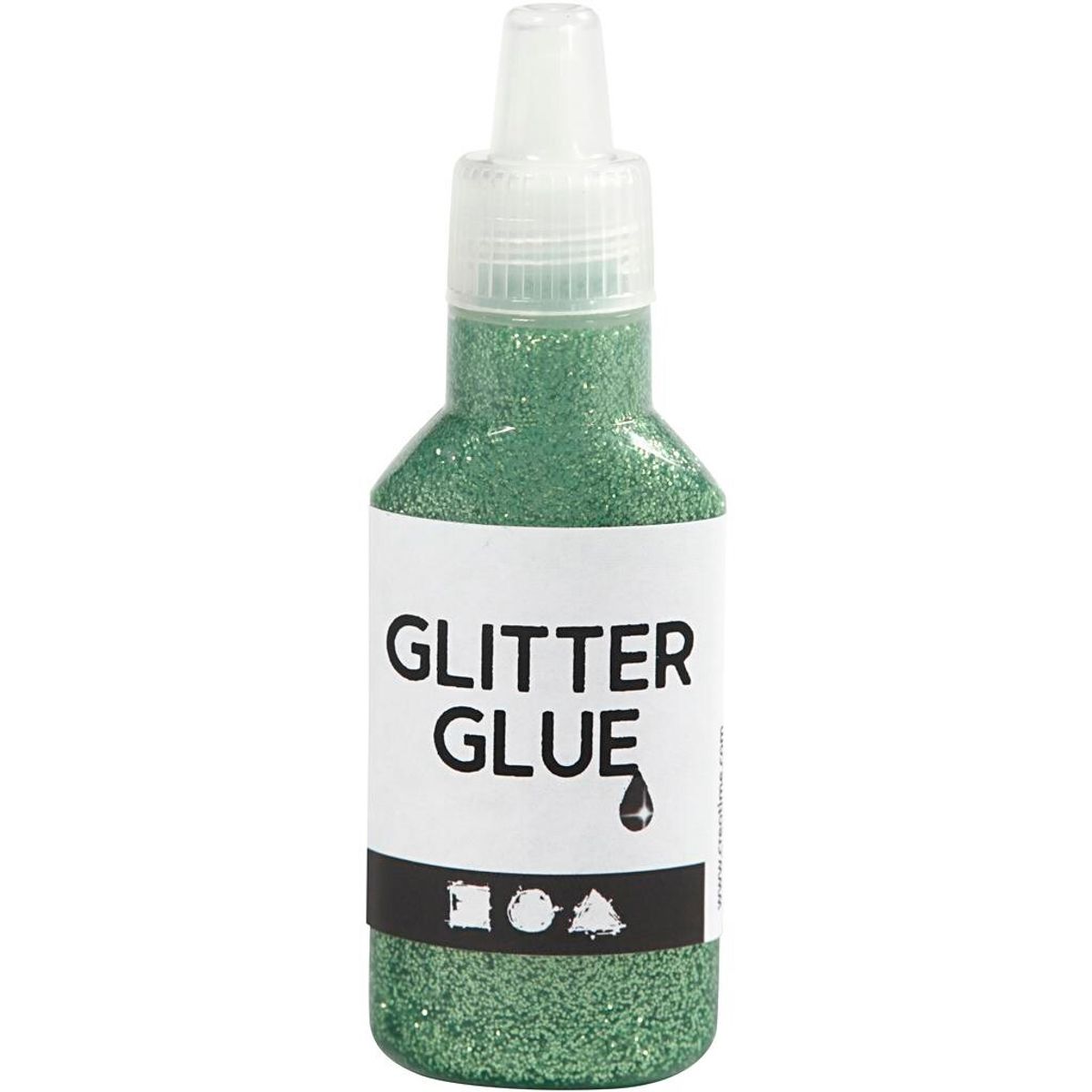 Glitterlim, grøn, 25ml