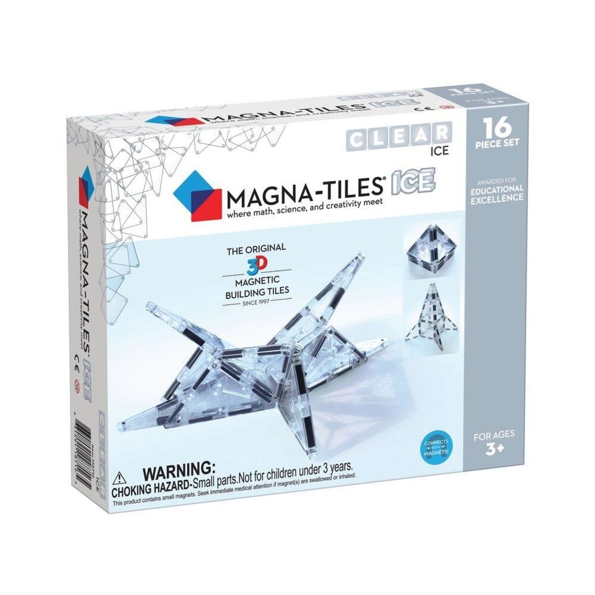 Magna-Tiles Ice - 16 dele - Gennemsigtig