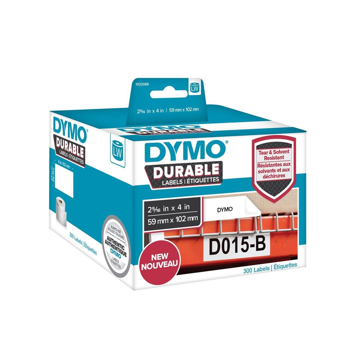 Label Dymo etiket, 59x102mm 300stk/rul fragtlabel