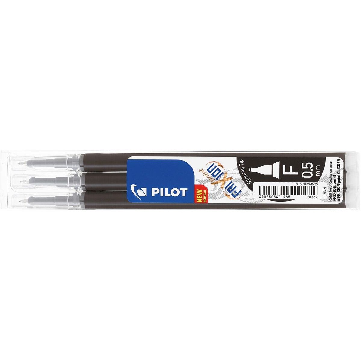 Refill Pilot 3-pack FriXion Point Sort 0,5mm