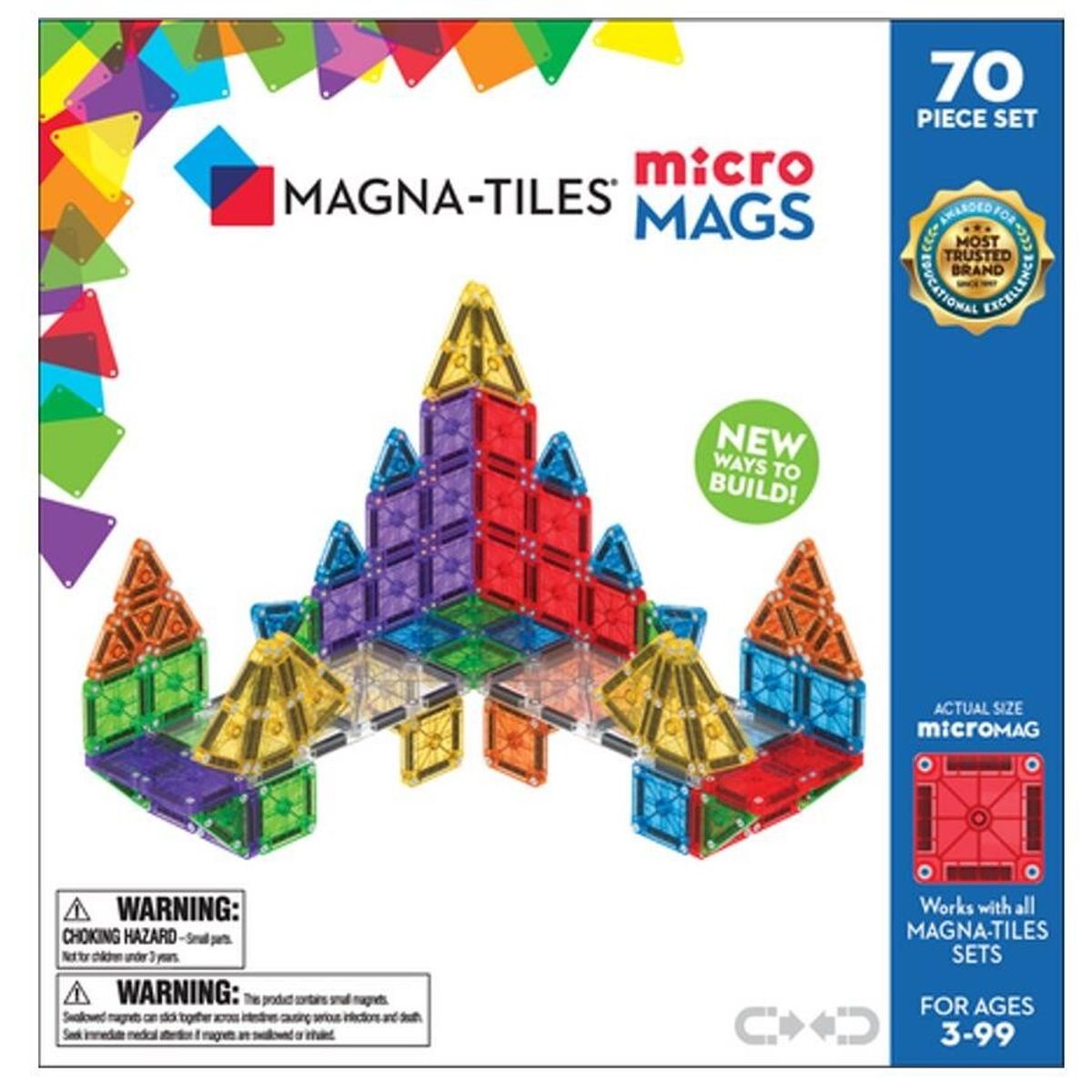 Magna-Tiles microMAGS 70 dele