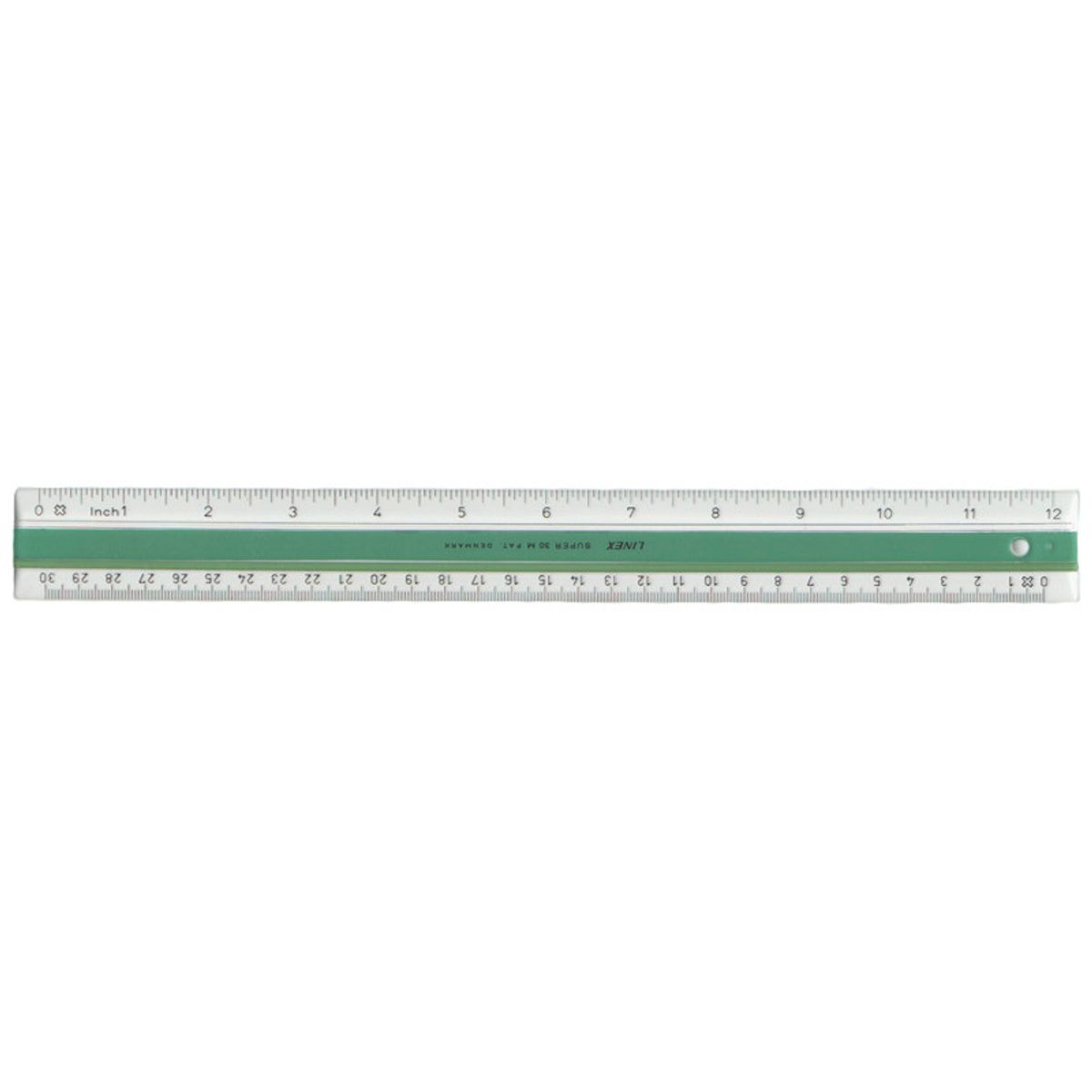 Linex lineal plast m/gummiskinne - 30 cm