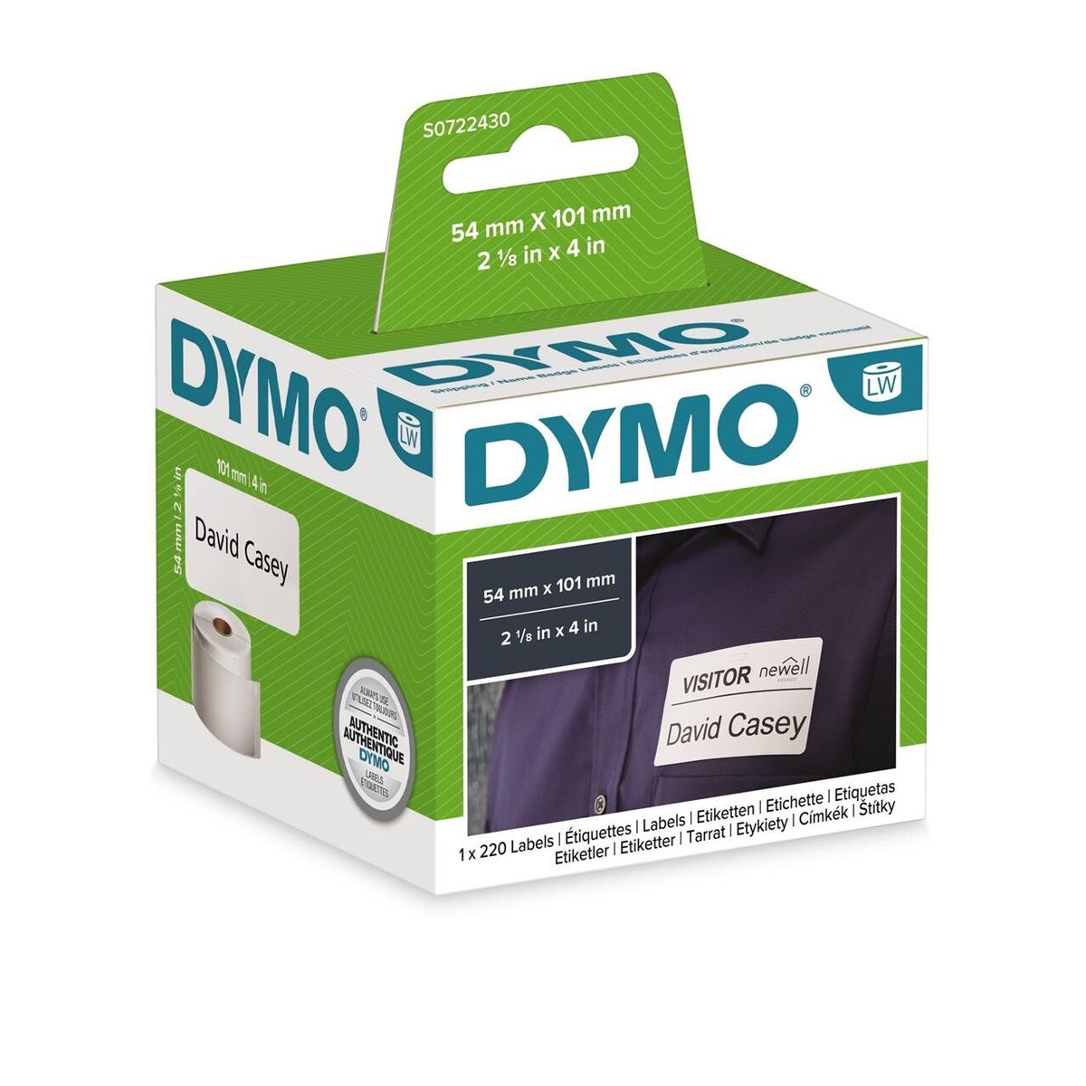 DYMO shipping-etiket 101x54 mm 220stk/rul 99014