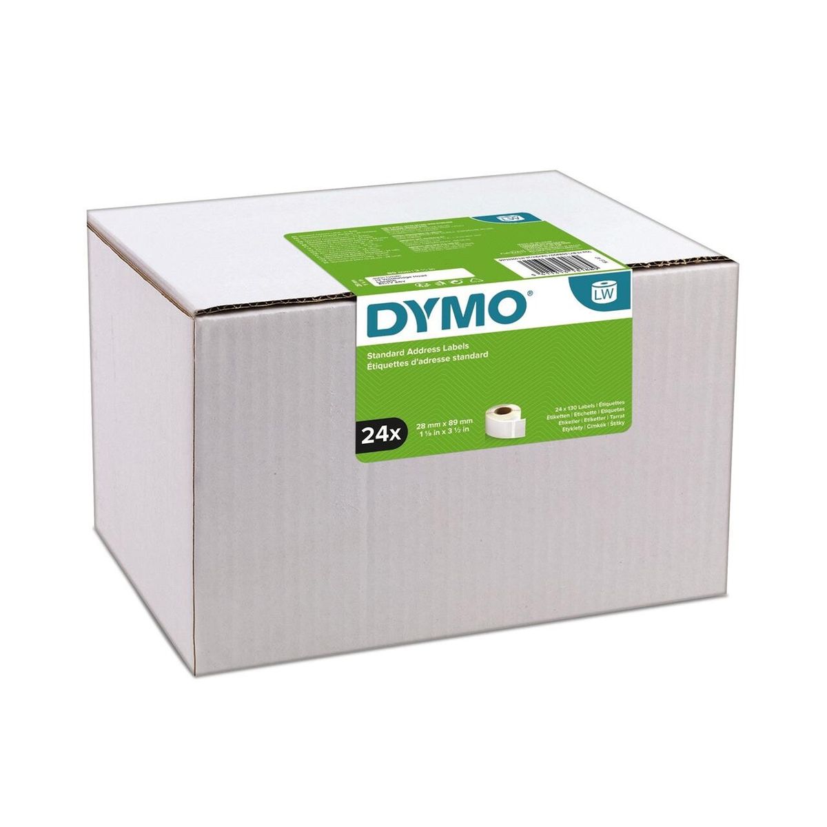 DYMO adresse-etiket 89x28 mm 24x130stk/rul BULK