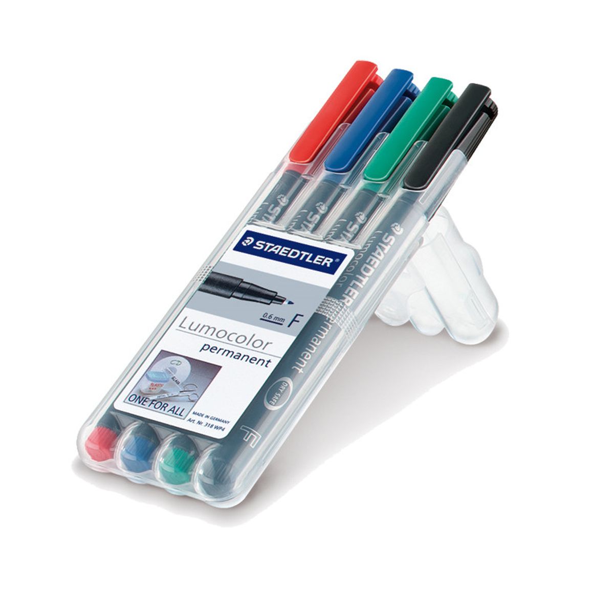 Staedtler Lumocolor 318 permanent marker - 4 ass fv. F 0,6 mm