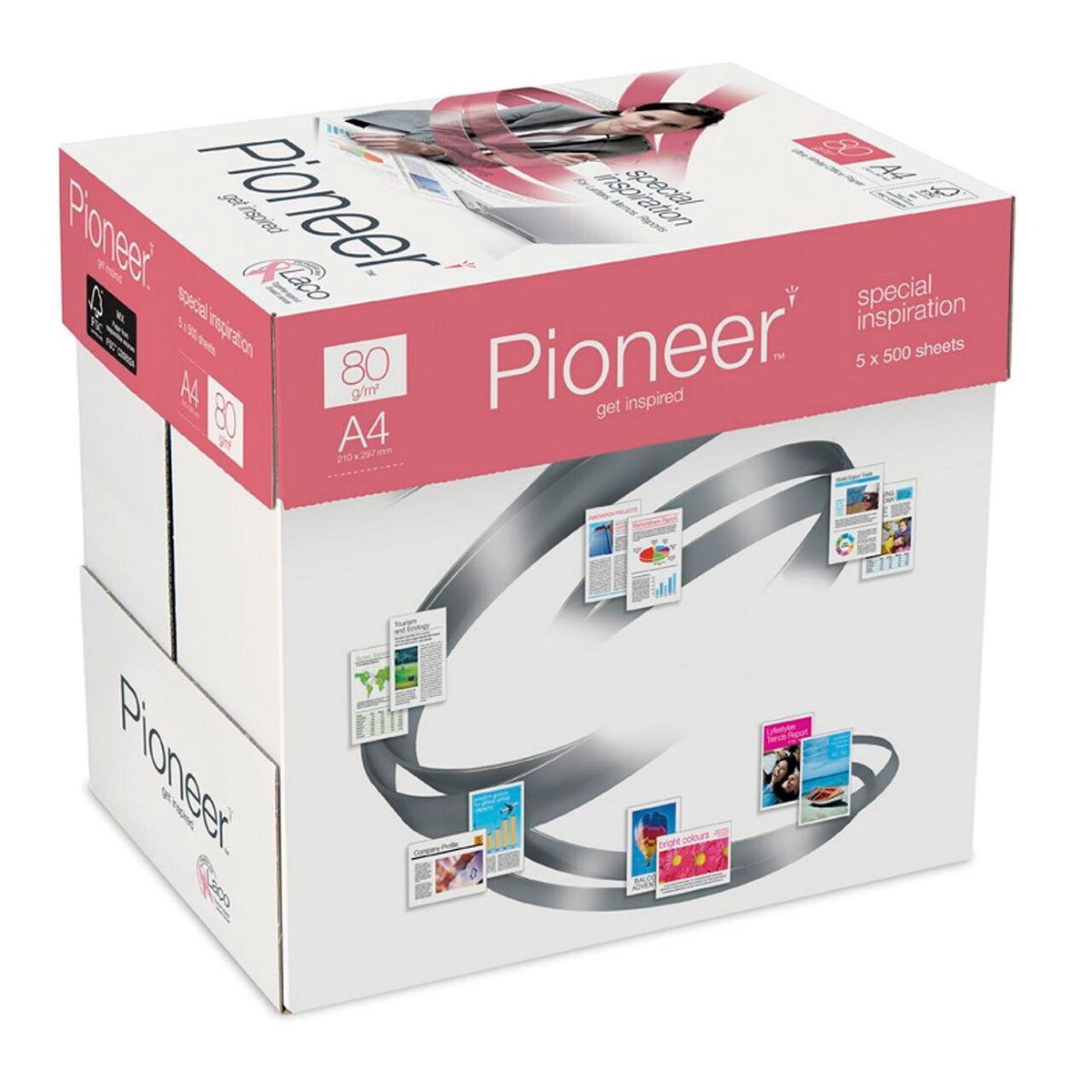 Kopipapir Pioneer løsark 80g A4 2500ark/pak