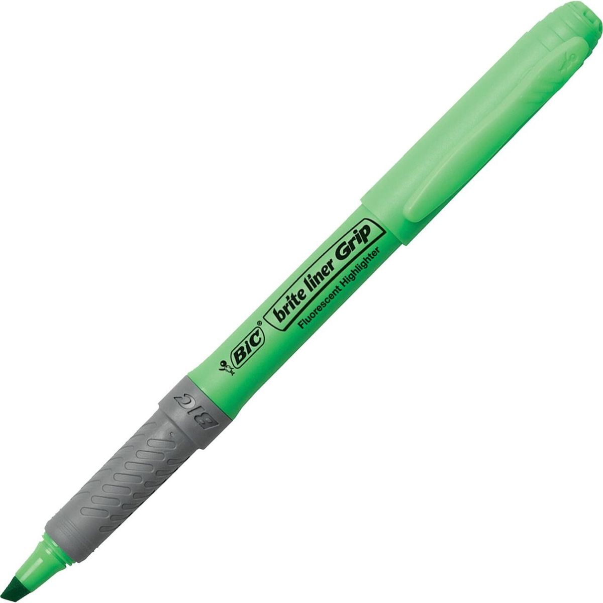 Tekstmarker Bic brite liner grøn Grip