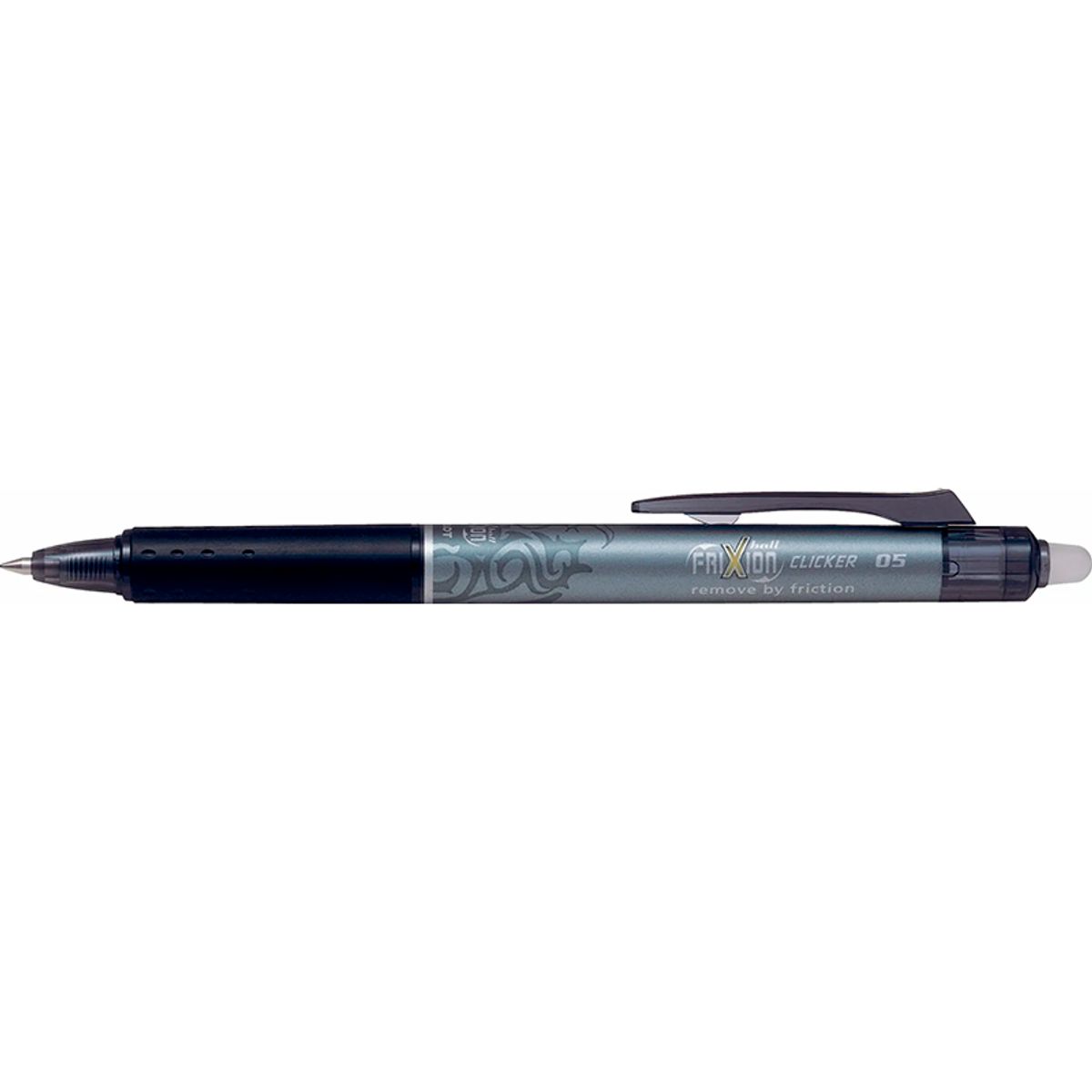 Kuglepen Pilot Frixion Clicker, 0,5 mm. Sort