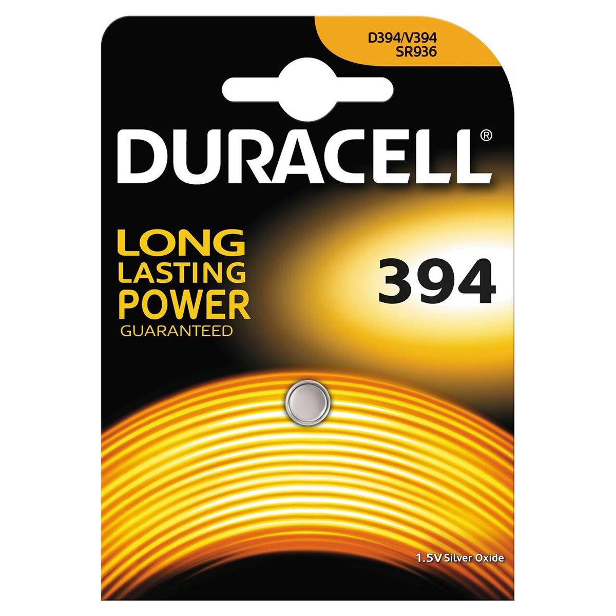 Duracell batteri 394, 1,5V Silver Oxide 1stk/pak