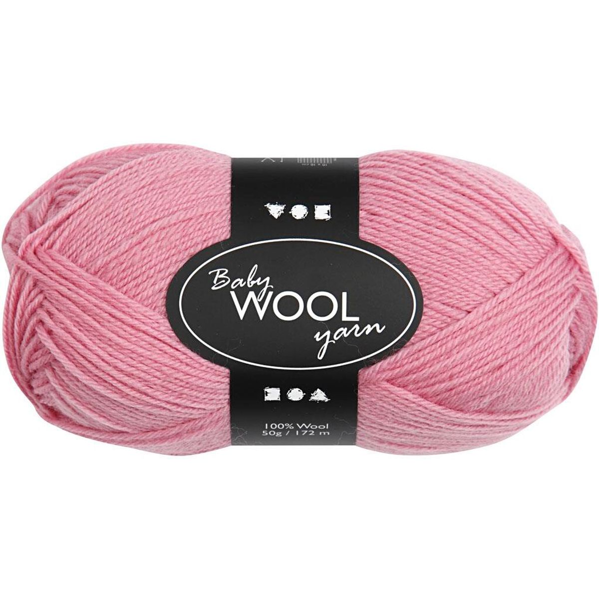 Babygarn, L: 172 m, mørk rosa, NM 14/4, 50g