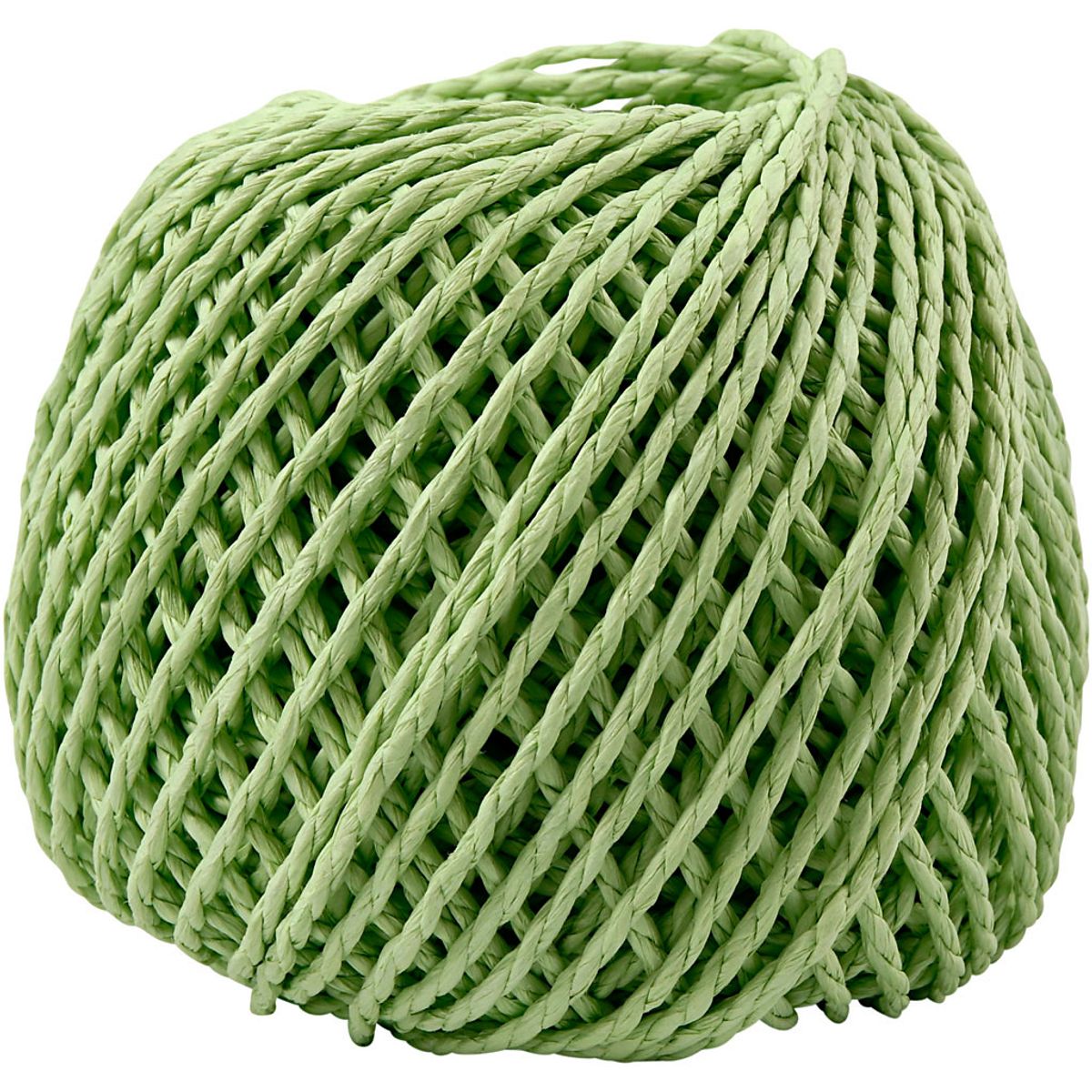 Paperyarn, 2,5-3 mm, lys grøn, 150 g