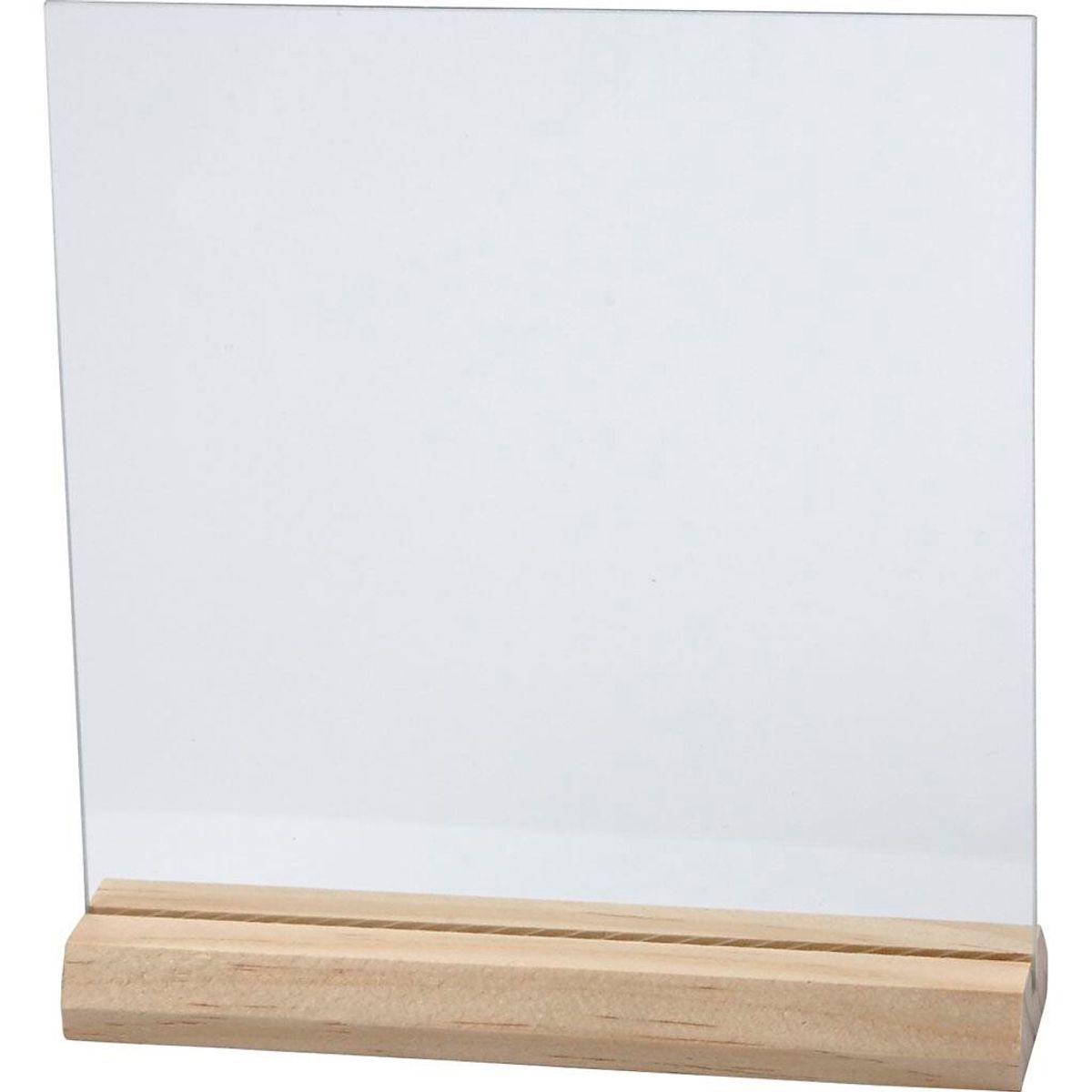 Glasplade med holder, 15,5x15,5 cm, 10 stk.