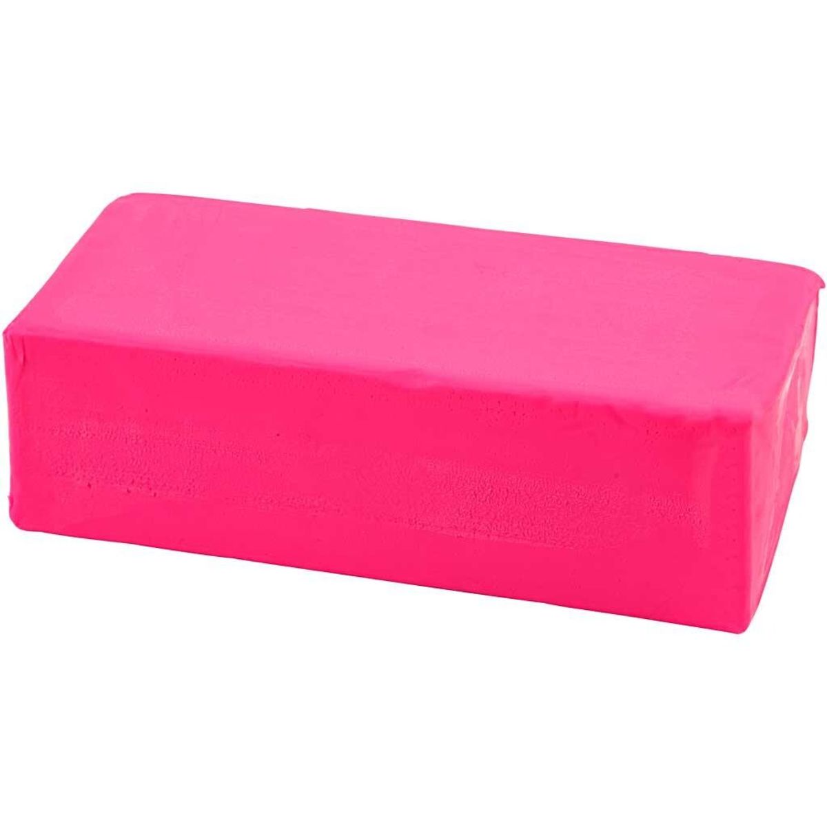 Soft Clay Modellervoks, 13x6x4 cm, neon pink