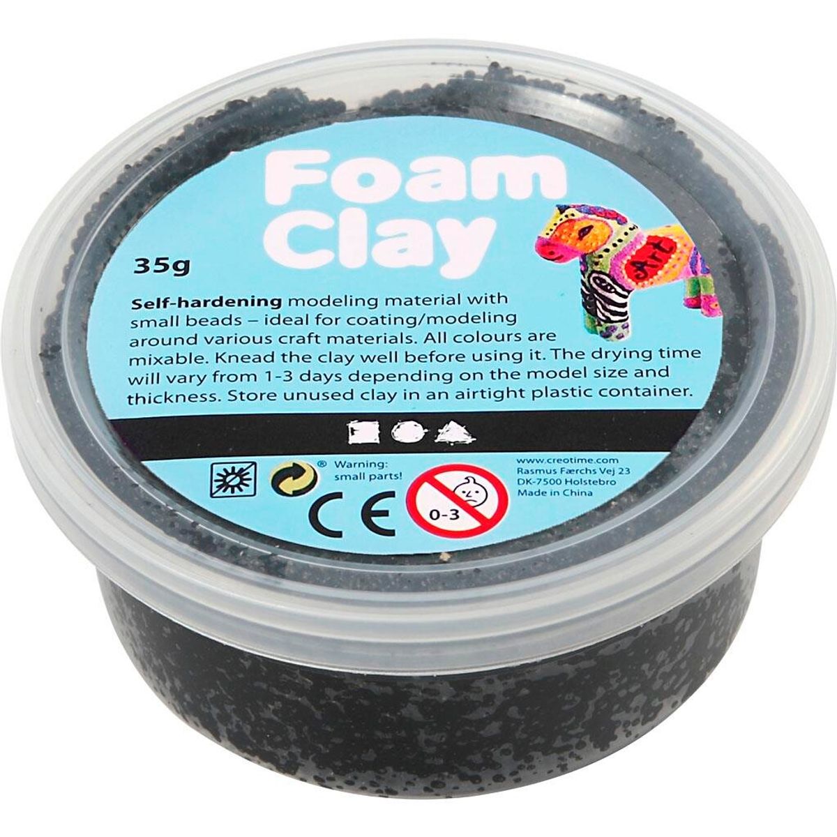 Foam Clay, sort, 35 g