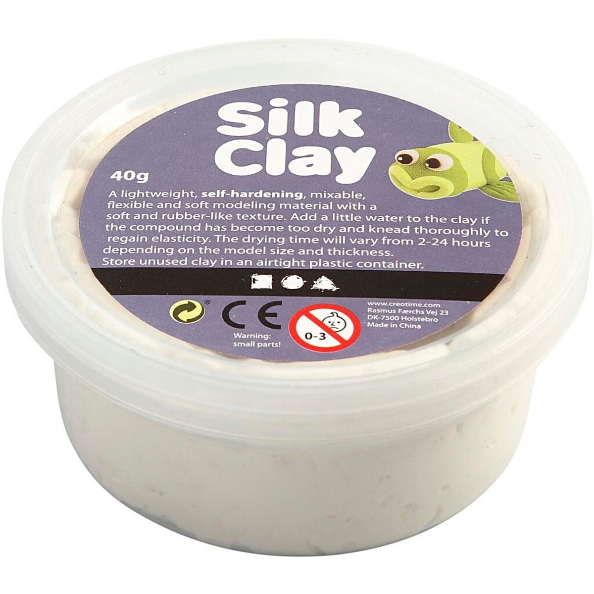 Silk Clay, hvid, 40 g