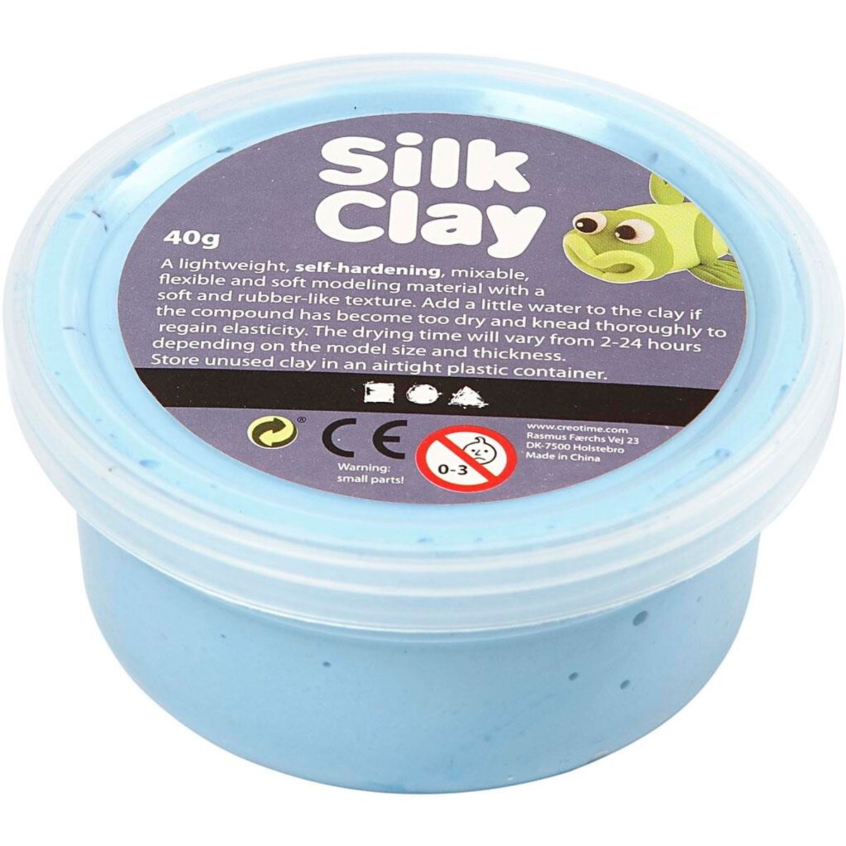 Silk Clay, neon blå, 40 g