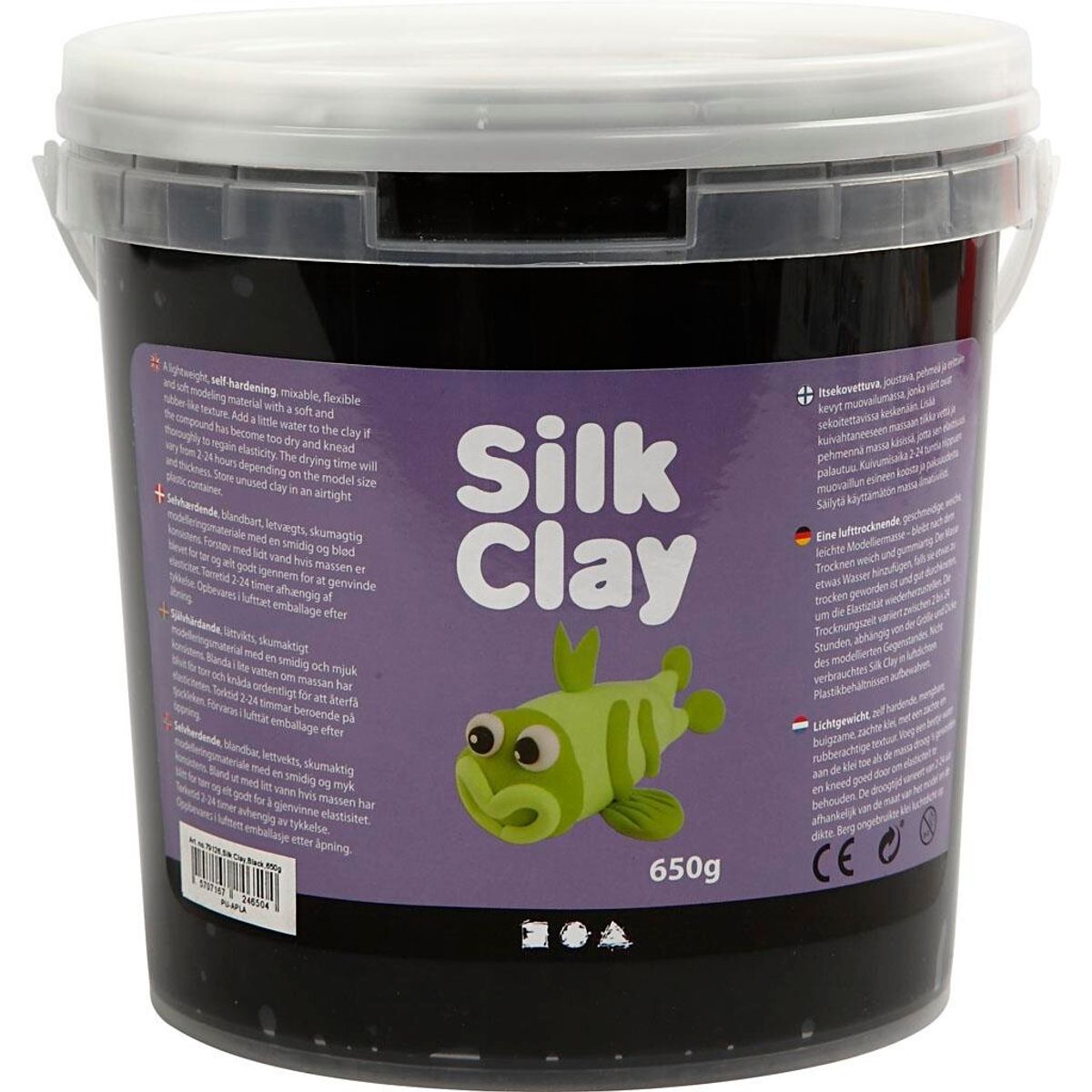 Silk Clay, sort, 650 g