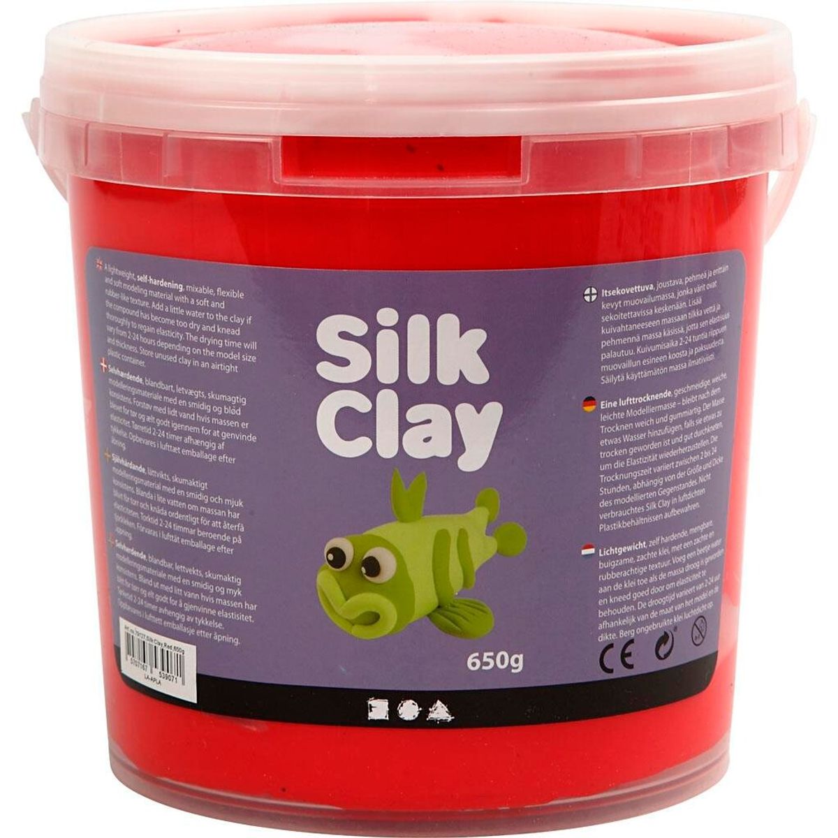 Silk Clay, rød, 650 g