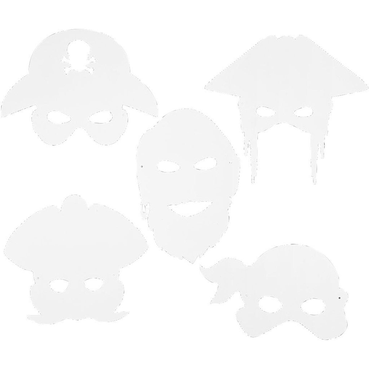 Piratmasker, 16-26 cm - 16 ass.