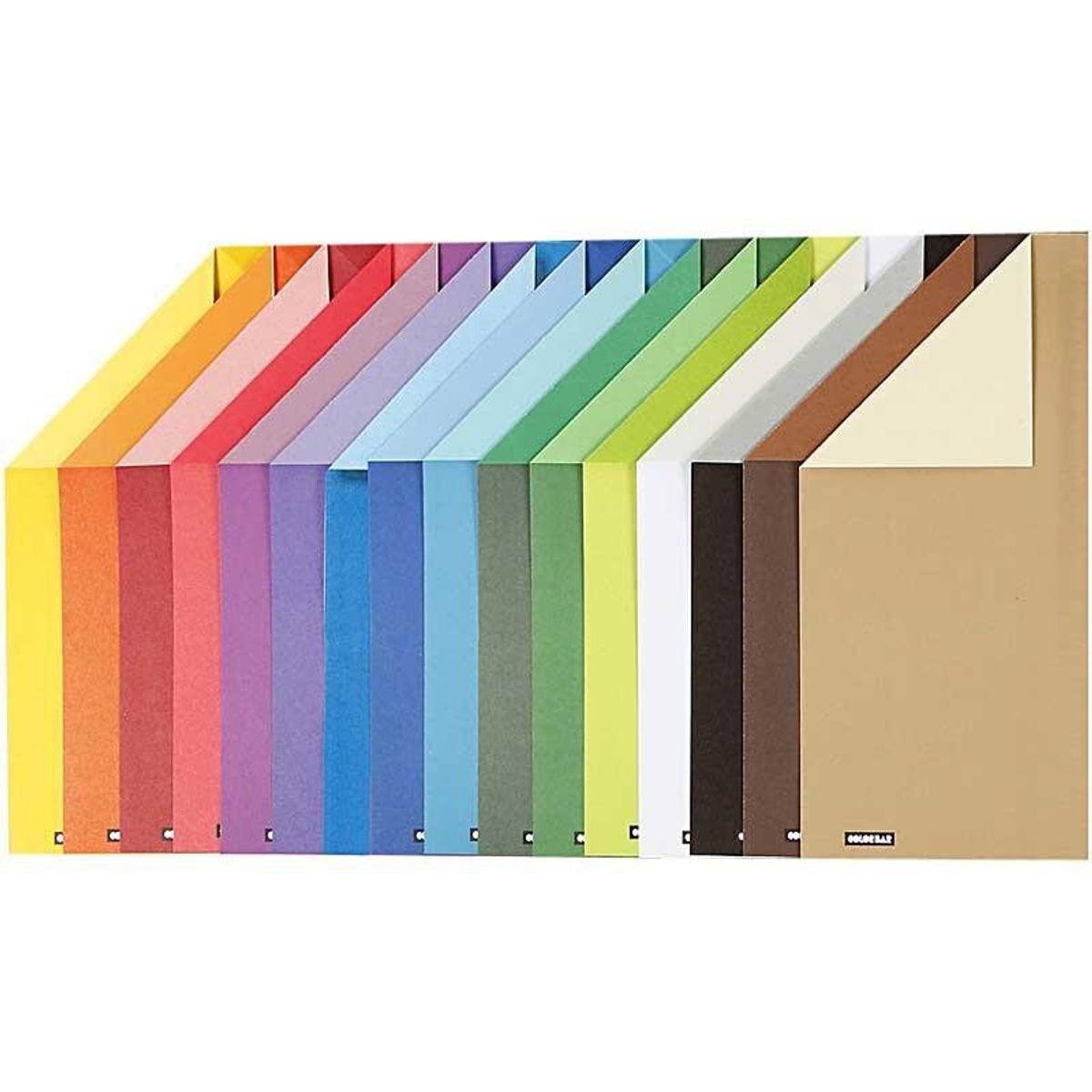 Color Bar rivekarton A4 250 g, ensfarvet karton, 16 ass. ark