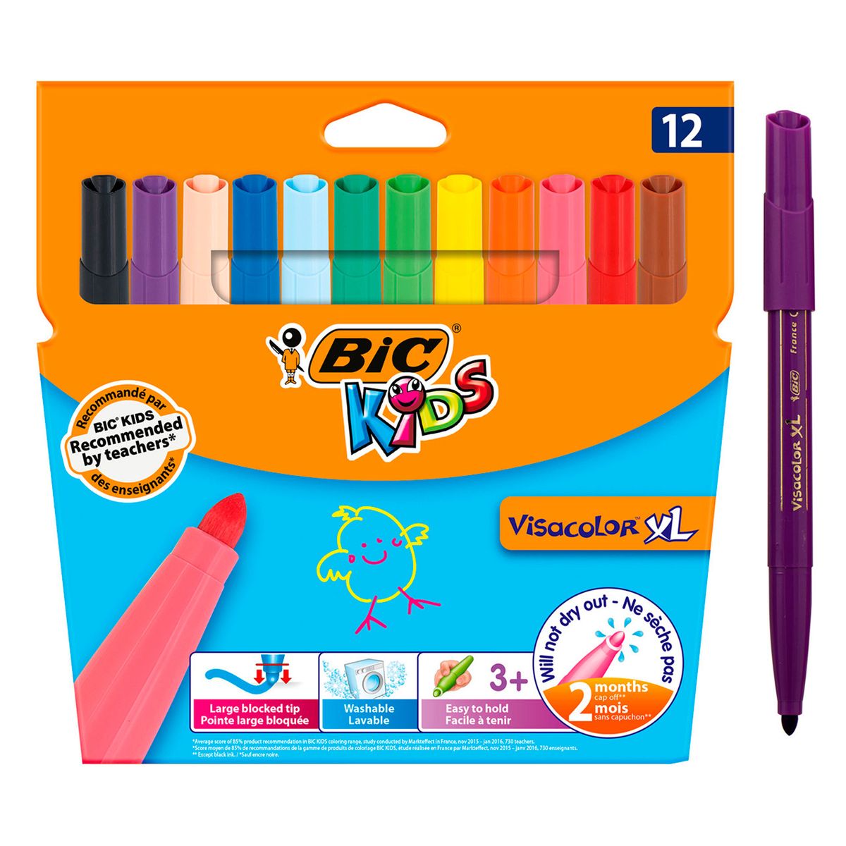 BIC Kids - Visa Color tuscher - 12 ass. fv.