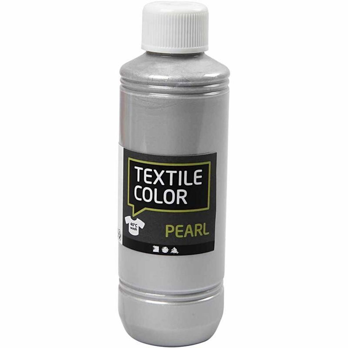 Textile Color, sølv, pearl, 250 ml