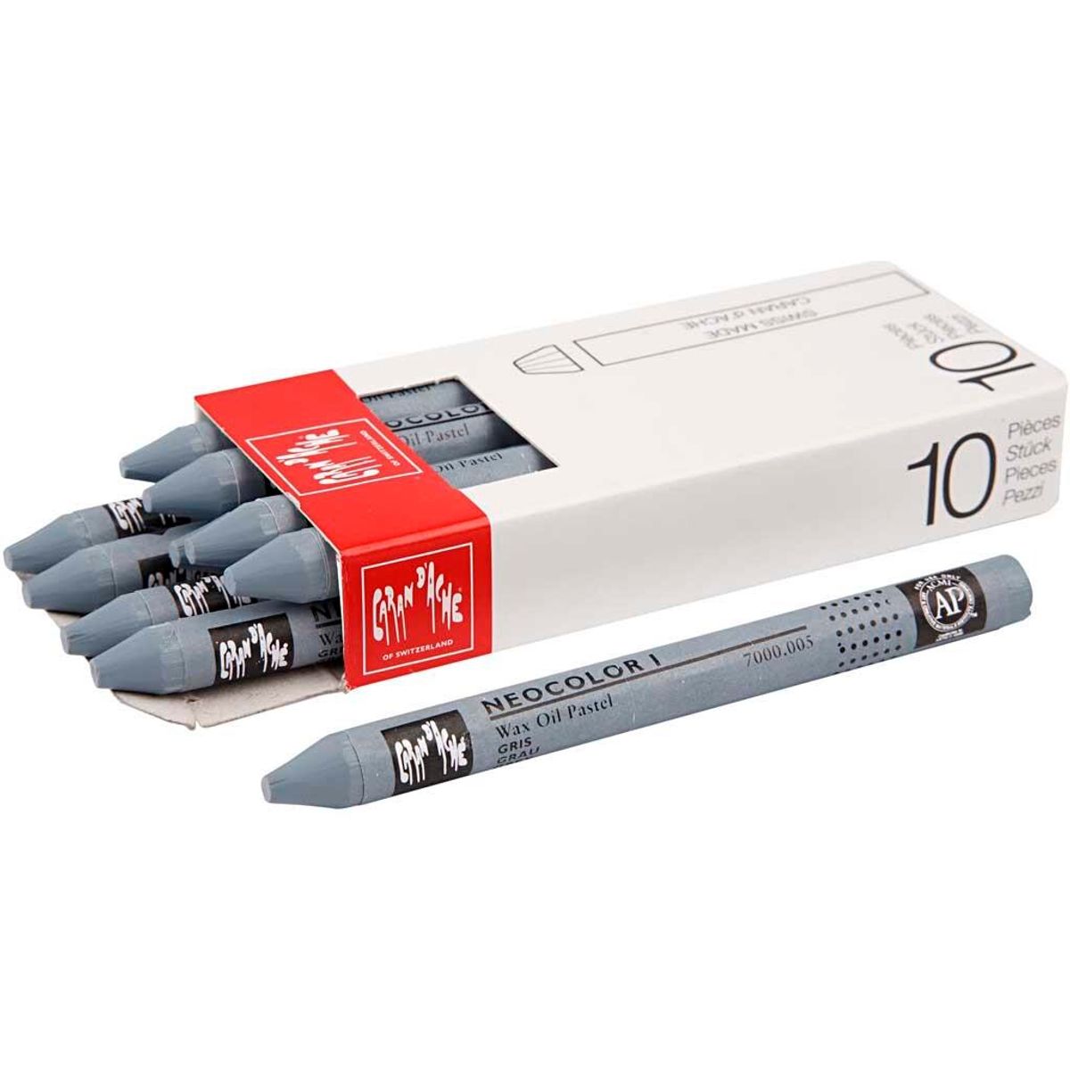 Caran d'Ache Neocolor 1 - Grey 005, 10 stk.