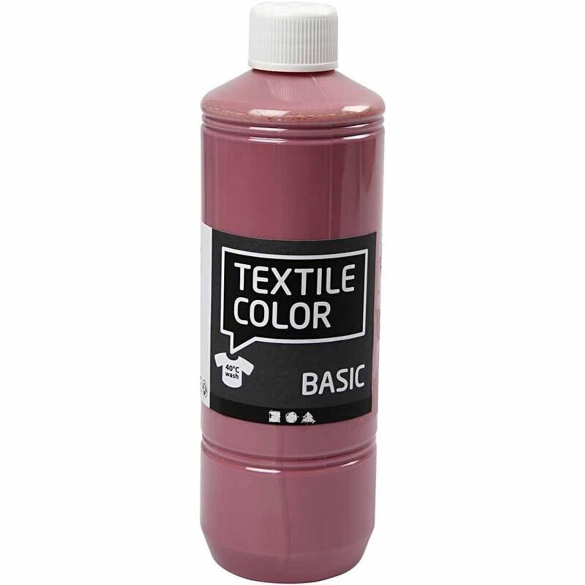 Textile Color, mørk rosa, 500 ml