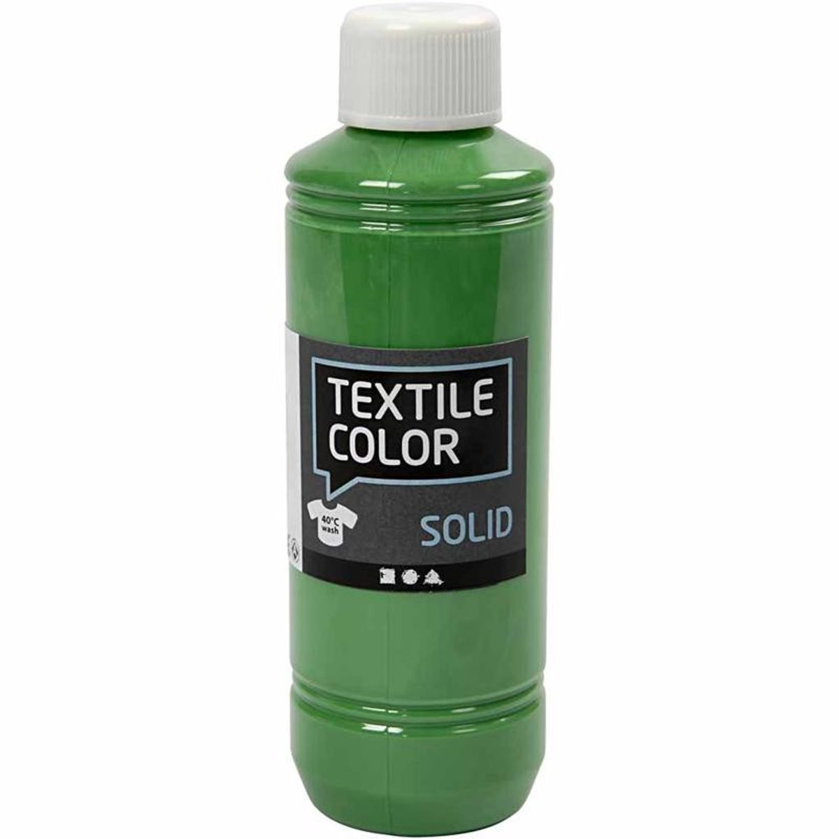 Textile Solid, brilliant grøn, dækkende, 250 ml.